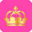 Crown with pink background